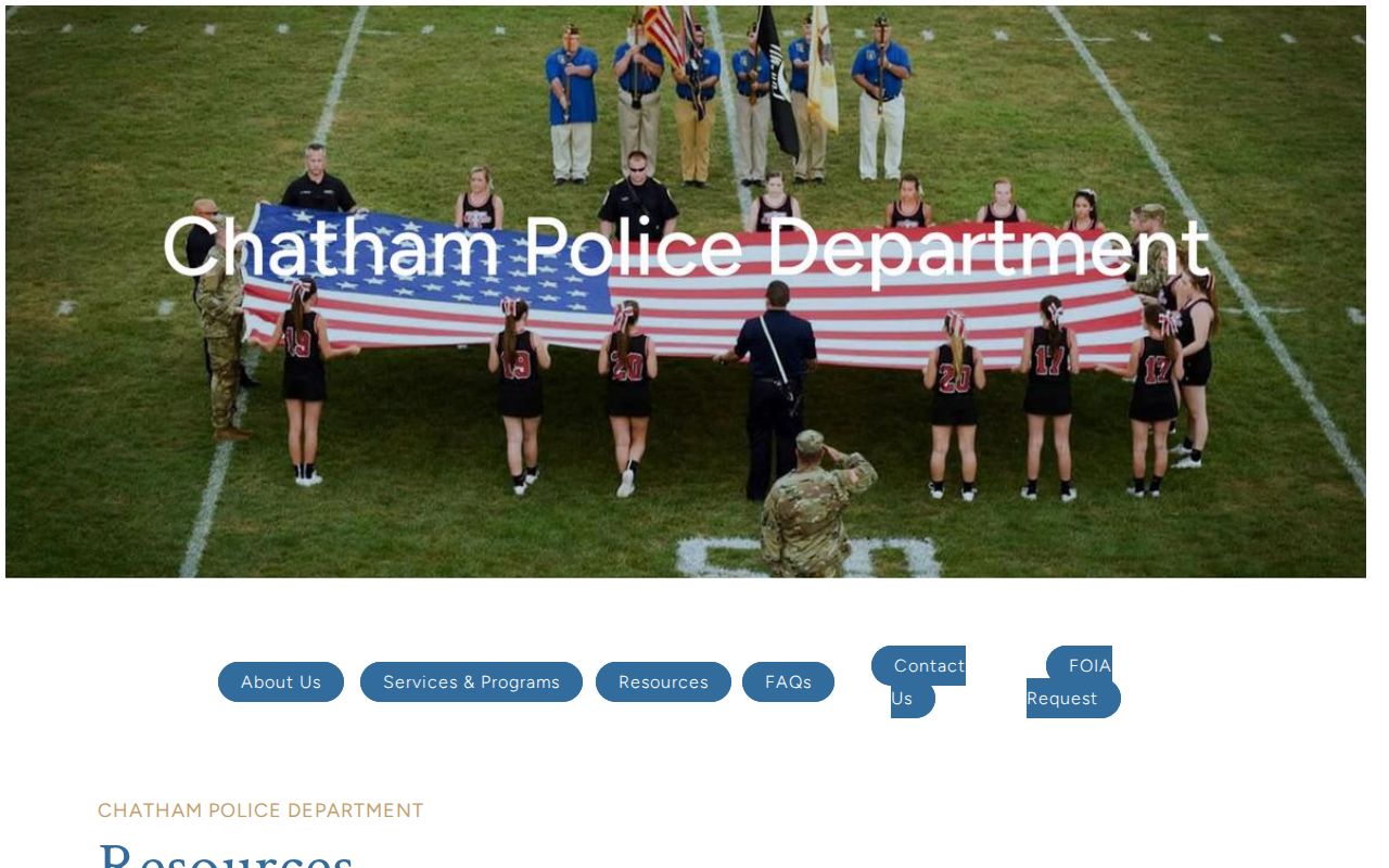 Chatham Police FOIA page for case-by-case arrest record requests